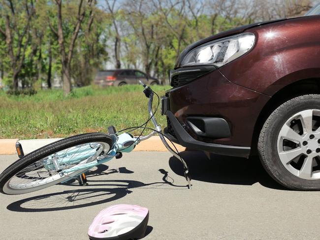 Canva stock picture generic of bike hit by car