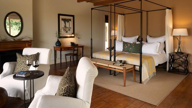 Guestroom at Samara Karoo lodge bedroom Africa