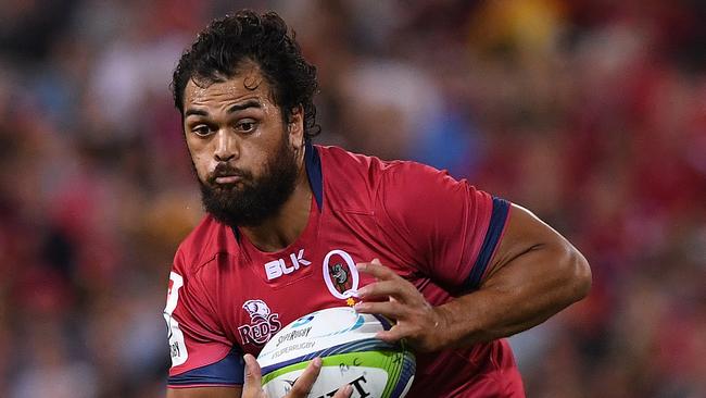 Reds player Karmichael Hunt during the 3rd round Super Rugby match between the Queensland Reds and the Canterbury Crusaders at Suncorp Stadium in Brisbane, Saturday, Mar. 11, 2017. (AAP Image/Dave Hunt) NO ARCHIVING, EDITORIAL USE ONLY