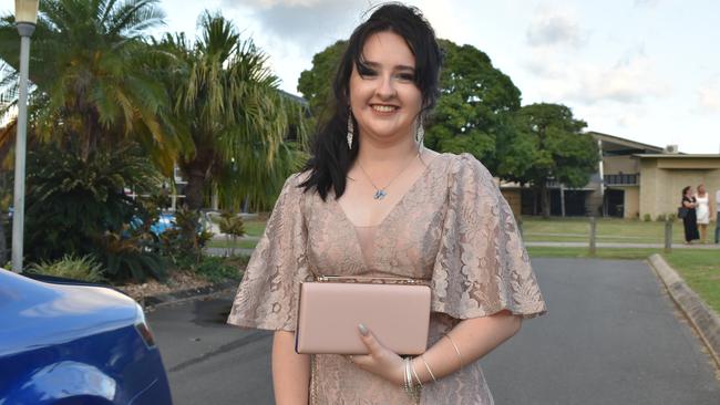 Tykeisha Hickman at the Sarina State High School formal at the MECC, Mackay, on Thursday November 19. Picture: Zizi Averill