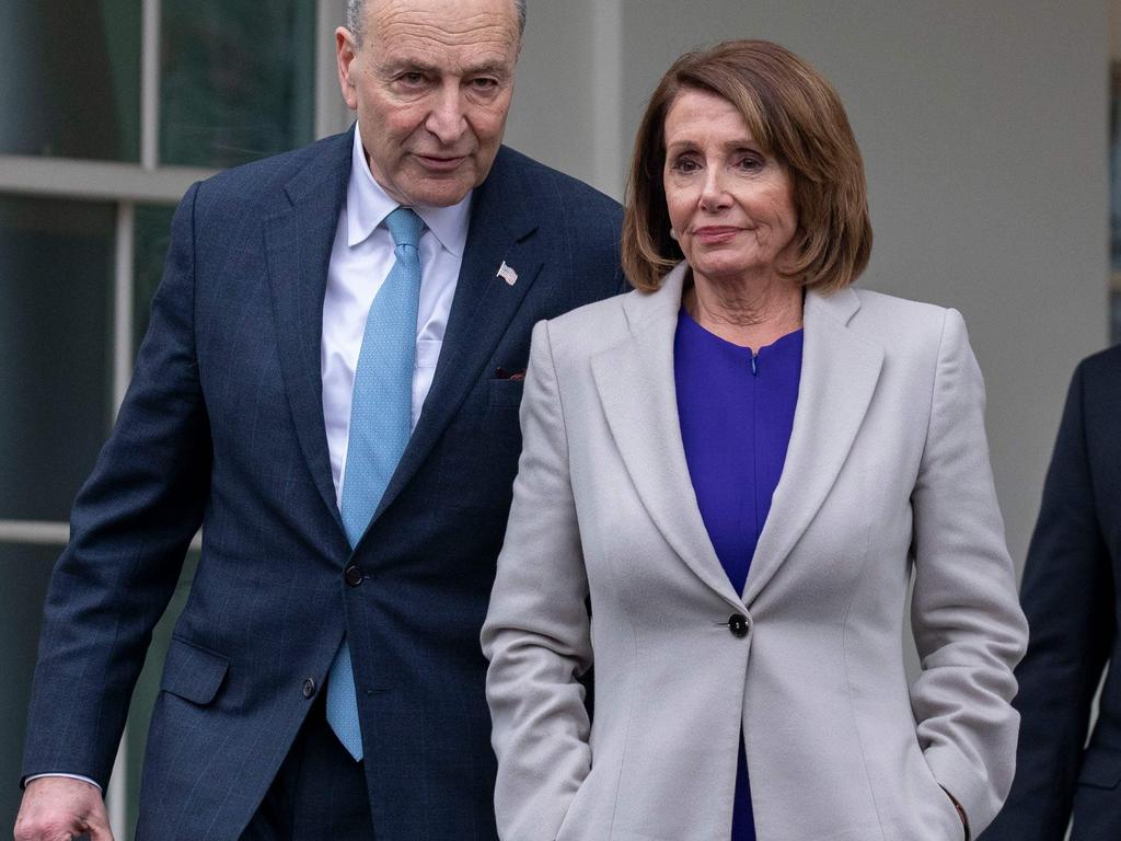 House Speaker Nancy Pelosi and Senate Minority Leader Chuck Schumer will address the nation immediately after Mr Trump, arguing that a wall is unnecessary and wrong. Picture: Alex Edelman/AFP 