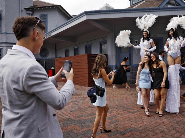 Punters arrive as the gates open. Picture: Sam Ruttyn