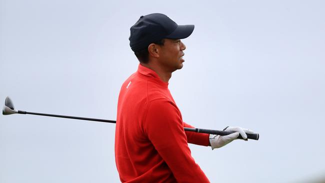 The Kobe Bryant news broke while Tiger Woods was competing at the Farmers Insurance Open. Picture: AFP