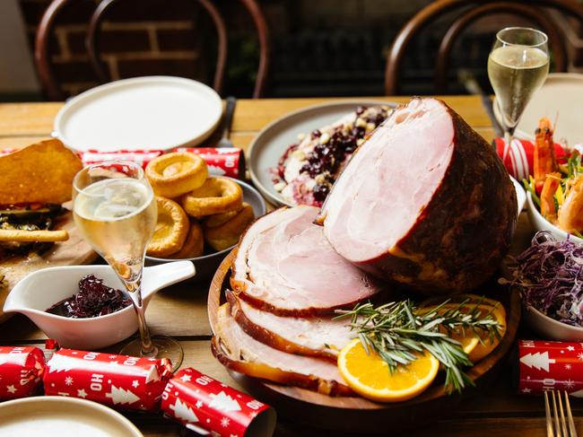 Christmas feast ham