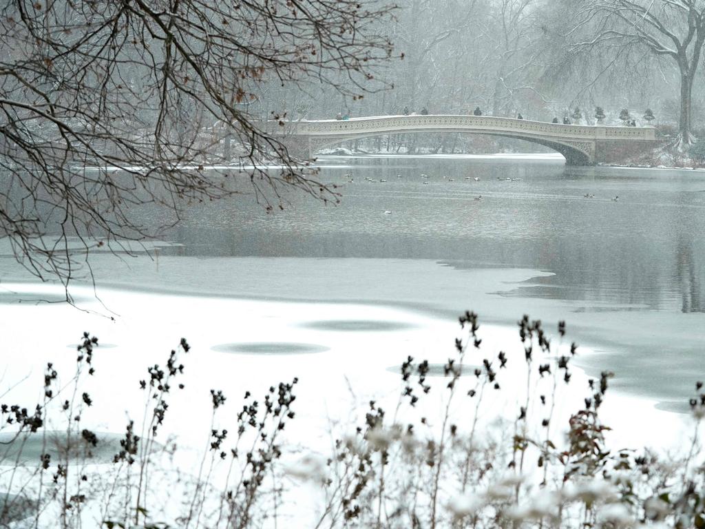 The famous Bow Bridge in Central Park as seen on January 6, 2025 in New York City. Picture: AFP