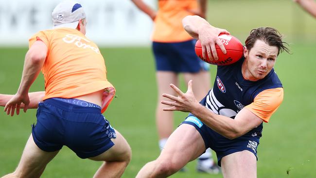 Patrick Dangerfield will need to prove his fitness after hurting his knee in Geelong’s win over Essendon. Picture: Getty