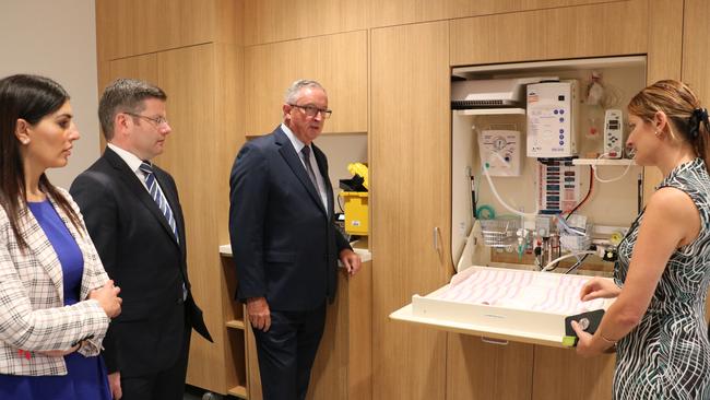 The MPs toured the new facilities at the birthing unit.