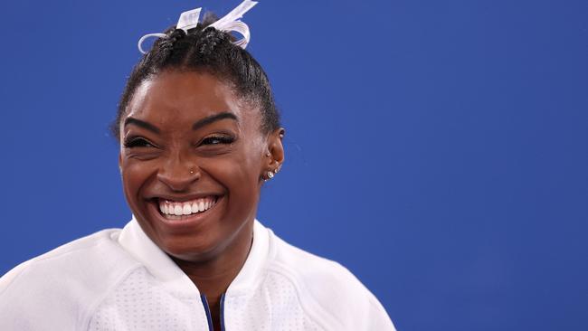 Simone Biles had a moment of levity during a dark period thanks to TV host Hoda Kotb.