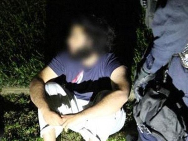 A NSW Police photo taken when Maywand Osman was detained by police during the joint strike force Appleby tasked with counter terrorism raids across Sydney and Brisbane.