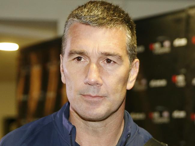 Day 1 of the AFL Trade Week at Etihad Stadium. Carlton recruitng manager Stephen Silvagni arrives . Pic: Michael Klein. Monday October 12, 2015.