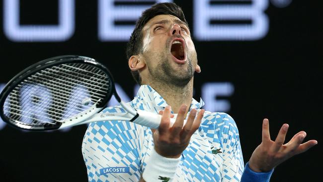 Novak Djokovic has been a controversial figure at this Australian Open. (Photo by Mark Kolbe/Getty Images)