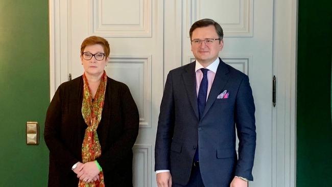 Foreign Minister Marise Payne meets with her Ukrainian counterpart Dmytro Kuleba in Germany.