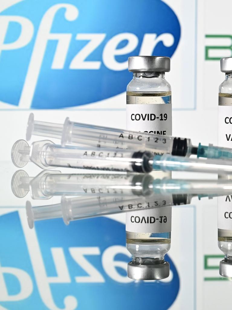 The Pfizer vaccine has been approved by the UK and Canada so far. Picture: JUSTIN TALLIS / AFP