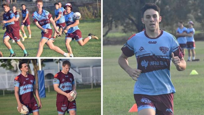 CQ Capras under-19 squad at a pre-season training session at Kettle Park, Rockhampton, on December 18, 2024.