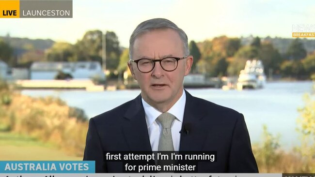 Anthony Albanese has begun the first day of his campaign in a marginal seat - and fired back on breakfast TV when he was asked a blunt question.