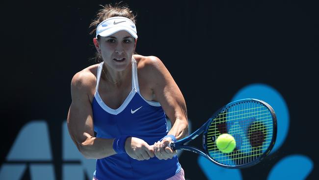 ADELAIDE, AUSTRALIA - JANUARY 13: Belinda Bencic of Switzerland plays a backhand to Daria Kasatkina of Russia during day two of the 2020 Adelaide International at Memorial Drive on January 13, 2020 in Adelaide, Australia. (Photo by Paul Kane/Getty Images)<a capiid="3132e4c20d60c9a8309564fce448c2ee" class="capi-video">Tennis: Serena Williams is in good form ahead of the Australian Open, clinching the Auckland Open against Jessica Pegula</a>