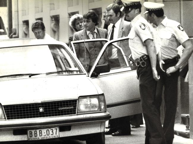 Christopher Dale Flannery walks from court in 1981 after being acquitted on a murder charge.