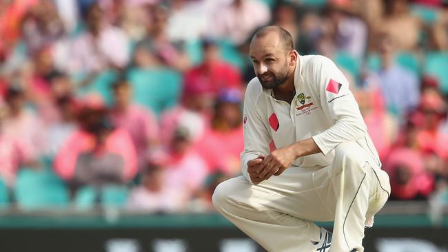 Nathan Lyon looks dejected during day three of the Third Test match between Australia and Pakistan at Sydney Cricket Ground on January 5, 2017 in Sydney, Australia.