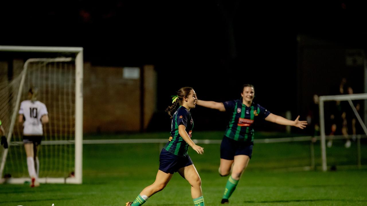 Ameleah-Paige Miller celebrates her goal. Credit DSL Photography