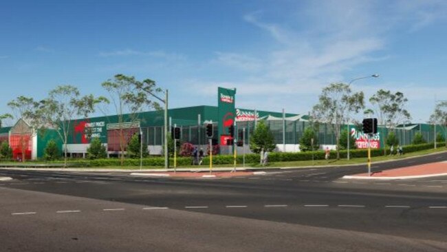 Artist's impression of a new Bunnings on Blaxland Rd in Campbelltown.