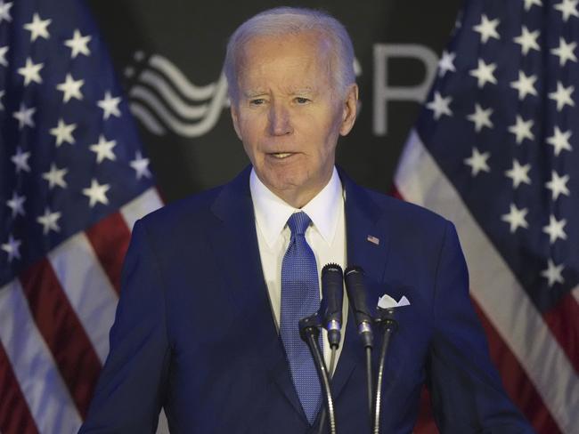 Former President Joe Biden speaks at a conference in Chicago, April 15, 2025. Picture: AP Photo