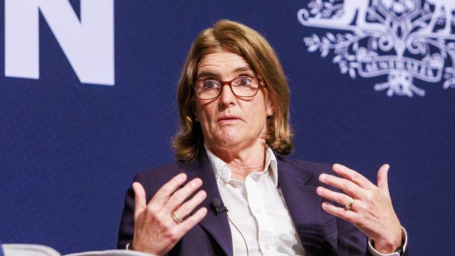 The mortgage belt has been battered by 13 RBA cash-rate rises. RBA governor Michele Bullock during a panel on the State of Economy during the ASIC annual forum at the Sofitel in Melbourne. Picture: Aaron Francis / The Australian