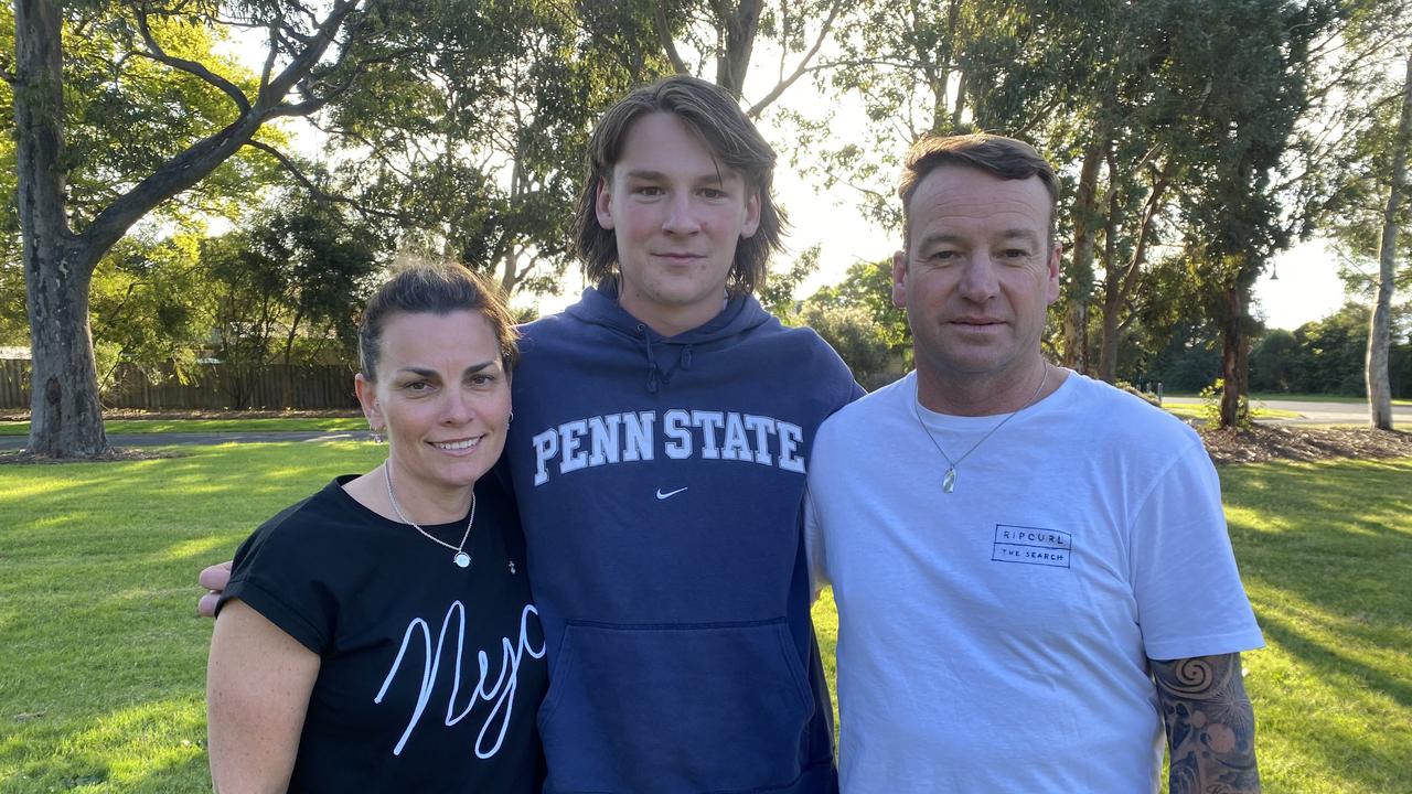 Kerry Pearce (left) and Andrew Pearce (right) have been there for Humphrey. Picture: Supplied