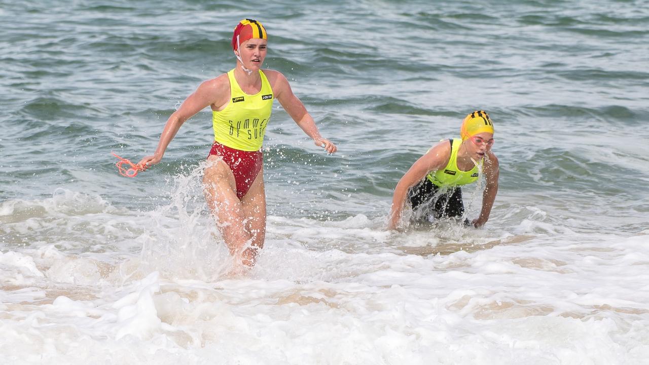 Sunshine Beach lifesaver Georgia McKinley (left).