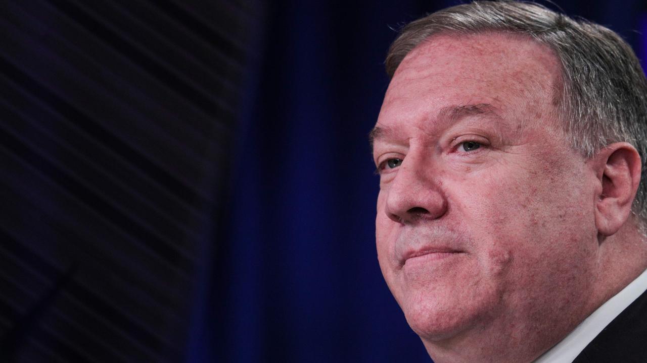 Secretary of State Mike Pompeo said that the United States would treat Beijing's pursuit of resources in the dispute-rife South China Sea to be illegal, ramping up pressure. Picture: TOM BRENNER / POOL / AFP.