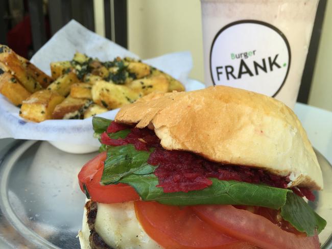 One of the many tasty burgers at Burger Frank. Picture: Jenifer Jagielski