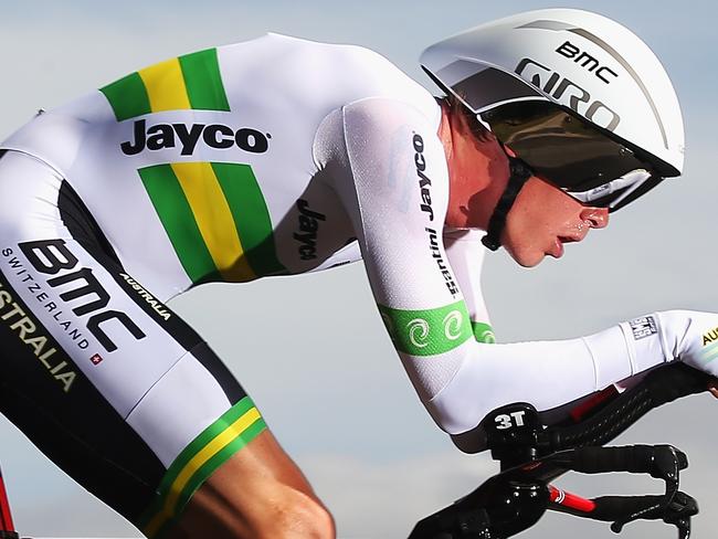 RICHMOND, VA - SEPTEMBER 23: Rohan Dennis of Australia in action during the Elite Men Time Trial on day five of the UCI Road World Championships on September 23, 2015 in Richmond, Virginia. (Photo by Bryn Lennon/Getty Images)