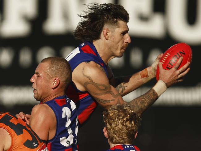 MELBOURNE, AUSTRALIA - APRIL 30: Sam Naismith of Port Melbourne in action during the round six VFL match between Port Melbourne and Greater Western Sydney at ETU Stadium on April 30, 2023 in Melbourne, Australia. (Photo by Daniel Pockett/AFL Photos/via Getty Images)