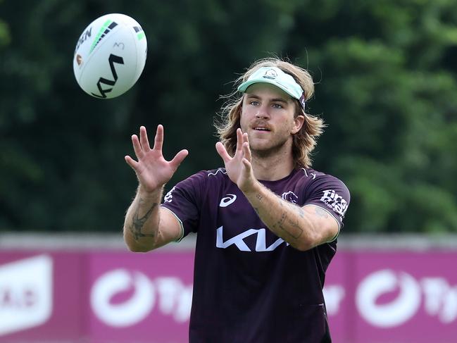 Blake Mozer, Brisbane Broncos training, Red Hill. Picture: Liam Kidston