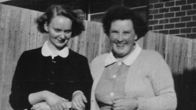 Shirley Collins with her foster mother.