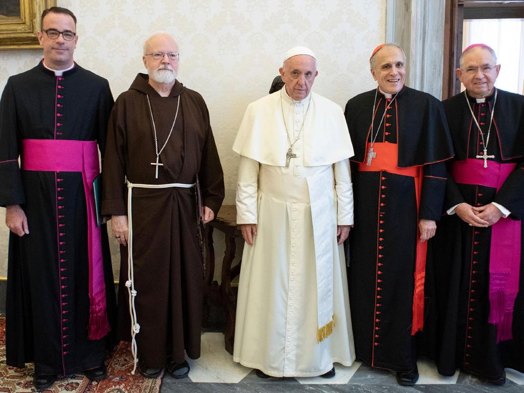 Pope Francis meets with US bishops and cardinals to discuss the Vatican’s response to claims of sexual abuse by clergy. Picture: AFP