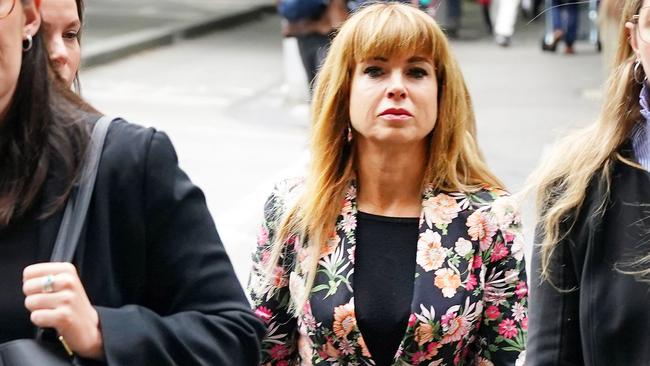 Emma Walters arriving at the Melbourne Magistrates court. Picture: Luis Enrique Ascui