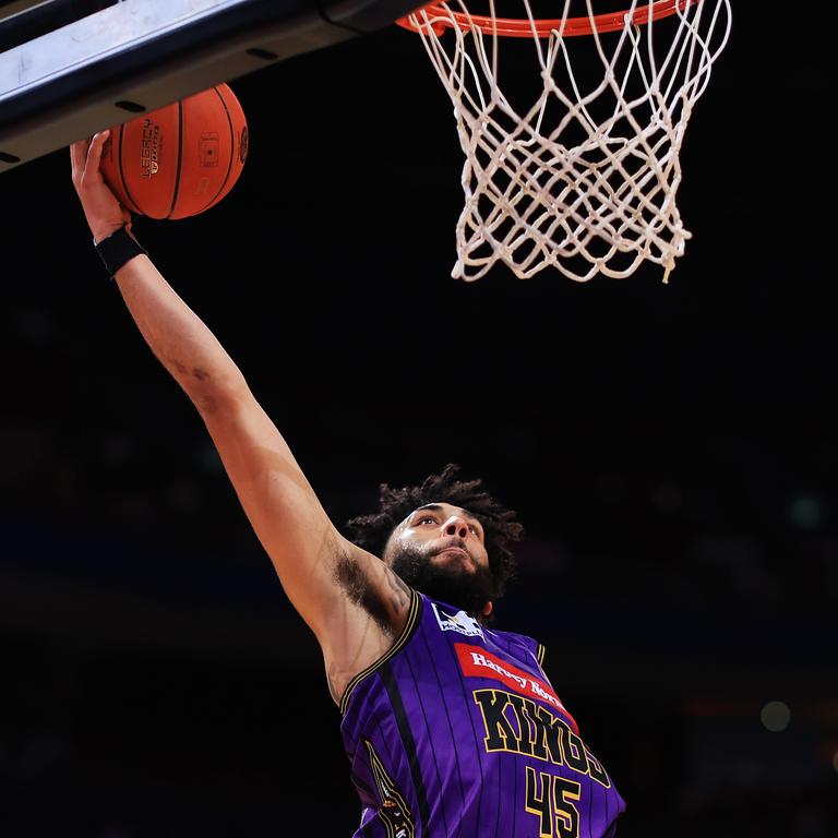 Denzel Valentine flying high. Picture: Mark Evans/Getty Images