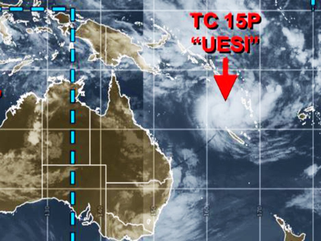 Cyclone Uesi is bubbling up to the north east of Australia and could bear far further south than usual cyclones.