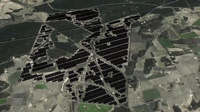3D rendering of proposed Bulli Creek Solar Farm near Millmerran by company Solar Choice. Photo Contributed