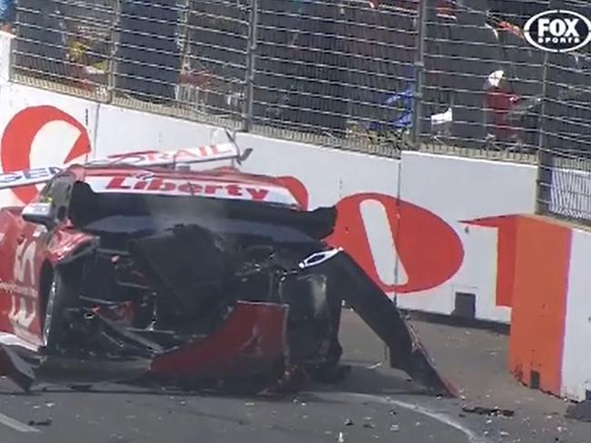 Jaxon Evans had a massive crash in qualifying.