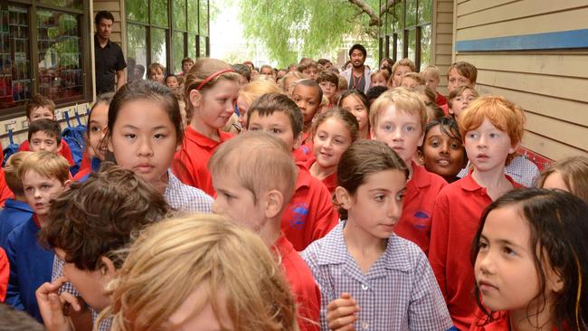 There isn’t much room to move at Port Melbourne Primary School.