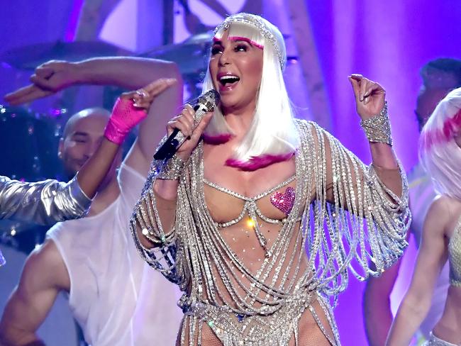 Cher at the 2017 Billboard Music Awards where she received an Icon award. Pic: Getty Images