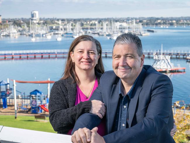 19-06-2024 Veronika and Simon Fabian moved to Geelong in August 2023 as the cityÃs population grows. Picture: Brad Fleet