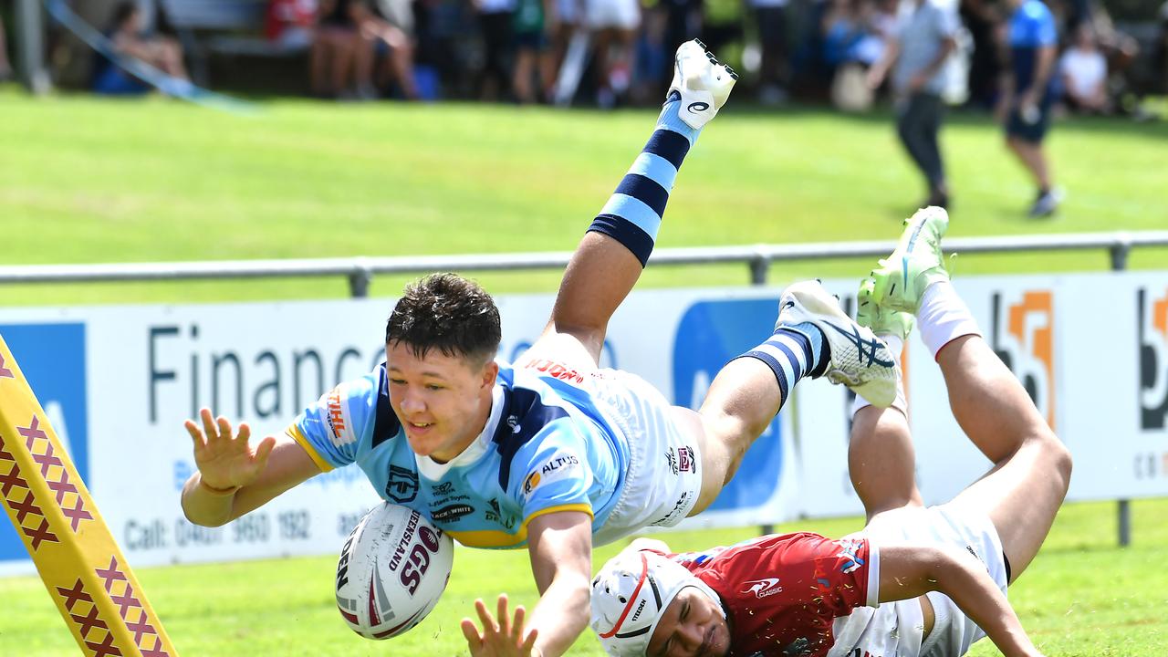 Norths Devils player Tyreece Tait was a try scorer for his club and Wavell SHS. Picture, John Gass