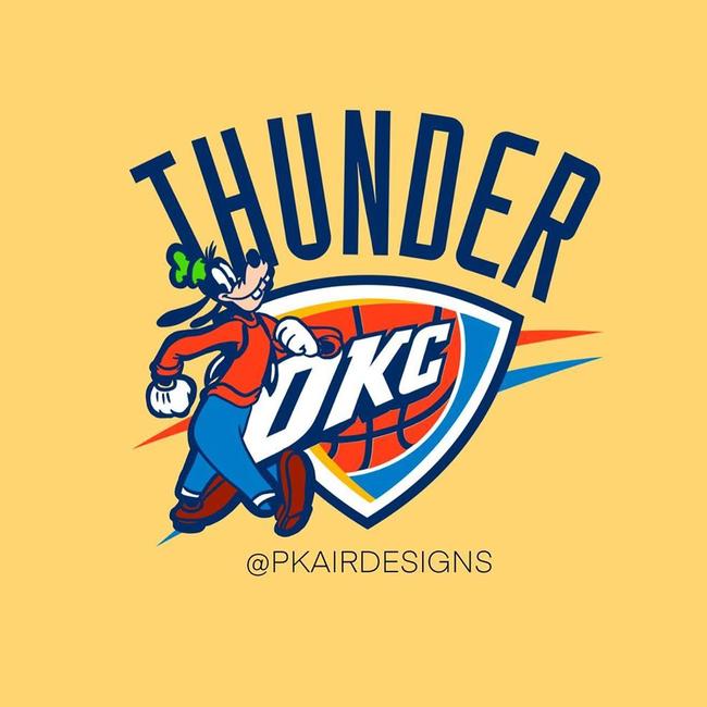 Oklahoma City Thunder v Goofy. Picture: pkairdesigns/Instagram