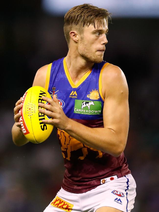 Schache in action for the Lions. Picture: AFL Media