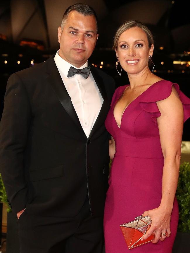 Seibold with wife Holly at the Dally M Awards. (Mark Metcalfe/Getty Images)