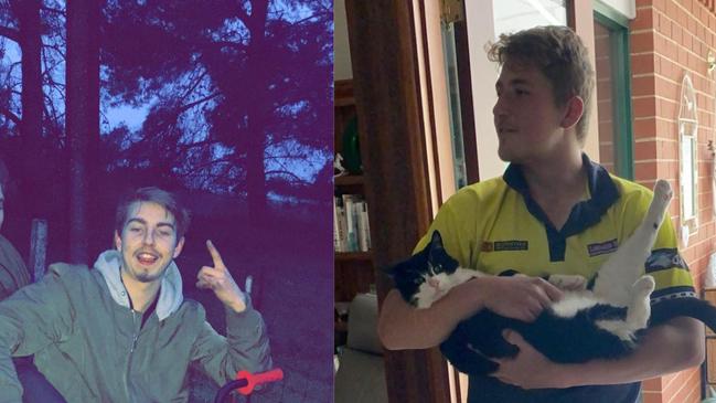 Alex Wait, 20, left and Harley Litzow, 23, right who tragically died after their ute hit a tree on Saturday. Pictures: Facebook