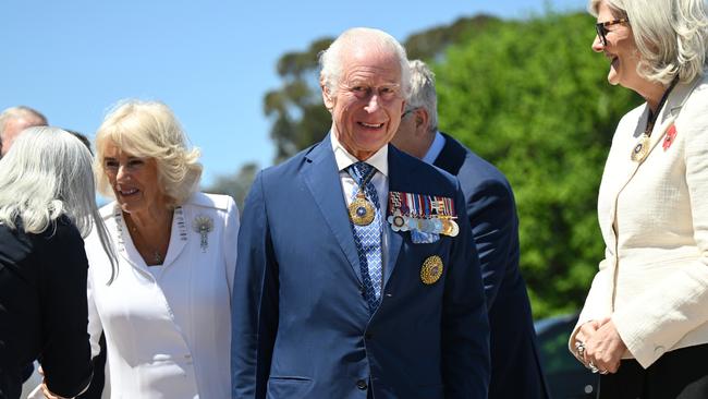 King Charles III and Queen Camilla visit the Australian War Memorial. Picture: Victoria Jones / Getty Images / Pool