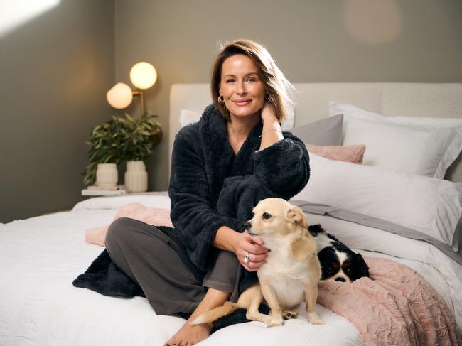 Sarita Holland with her rescue dogs Freddy and Cooper. Picture: Eugene Hyland.